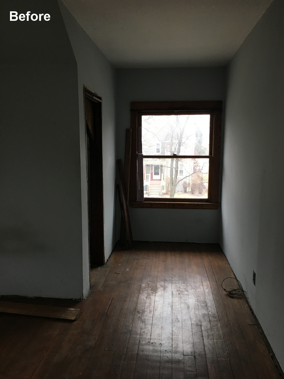 Chicago historic renovation bedroom before